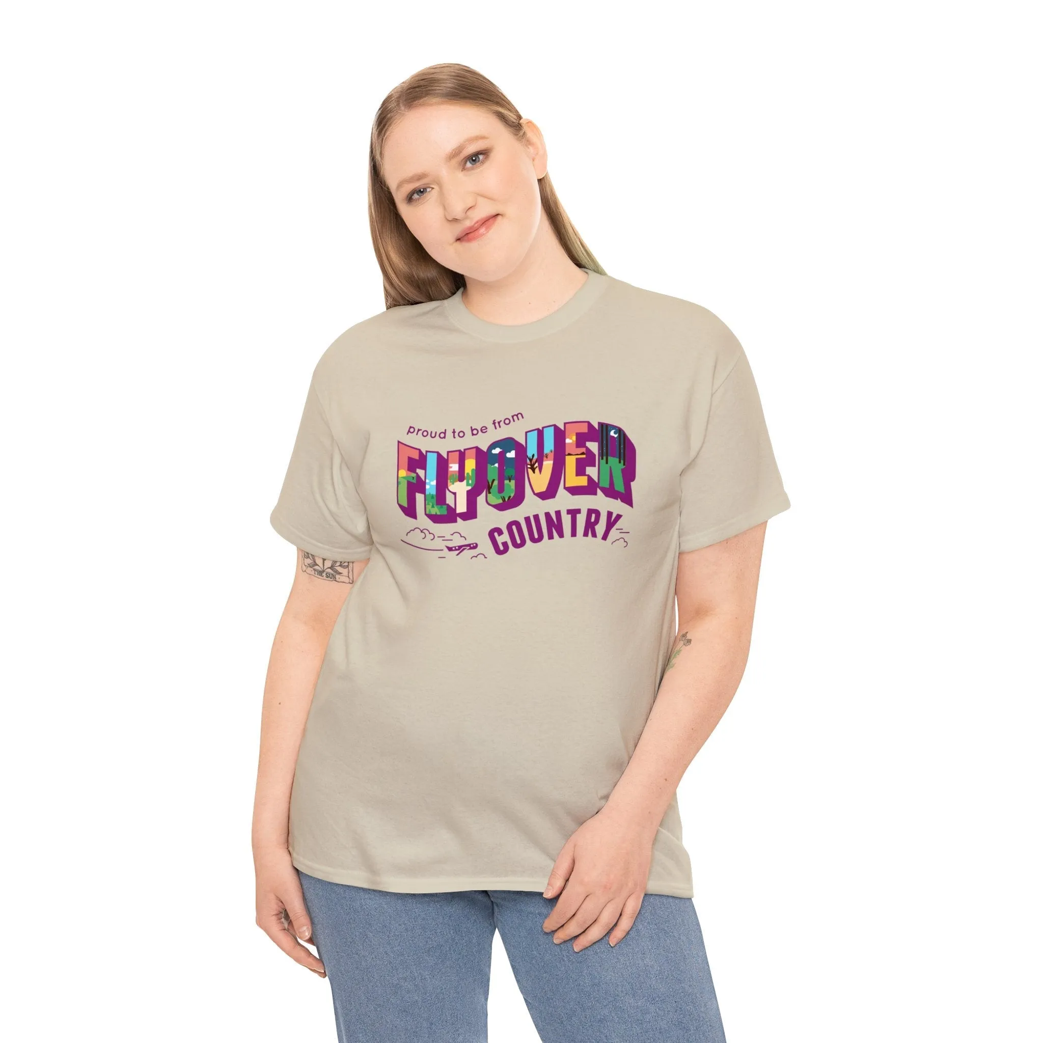 Flyover Country Unisex Heavy Cotton Tee