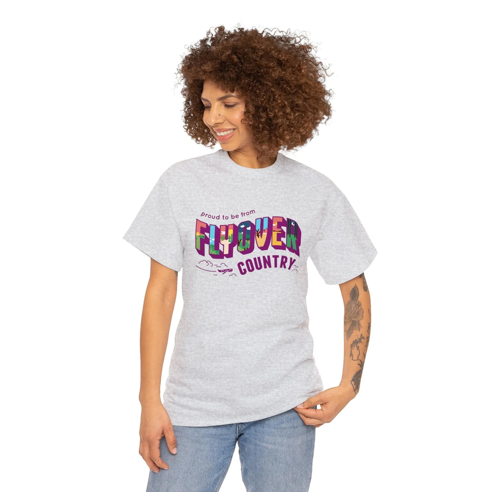 Flyover Country Unisex Heavy Cotton Tee