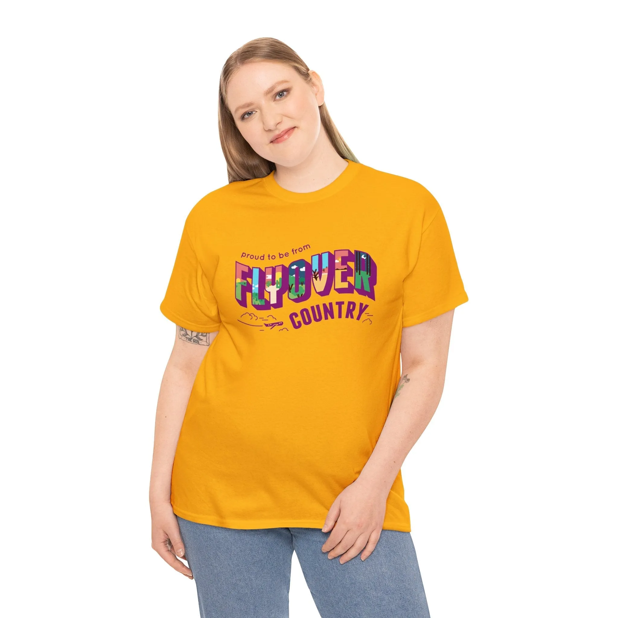 Flyover Country Unisex Heavy Cotton Tee