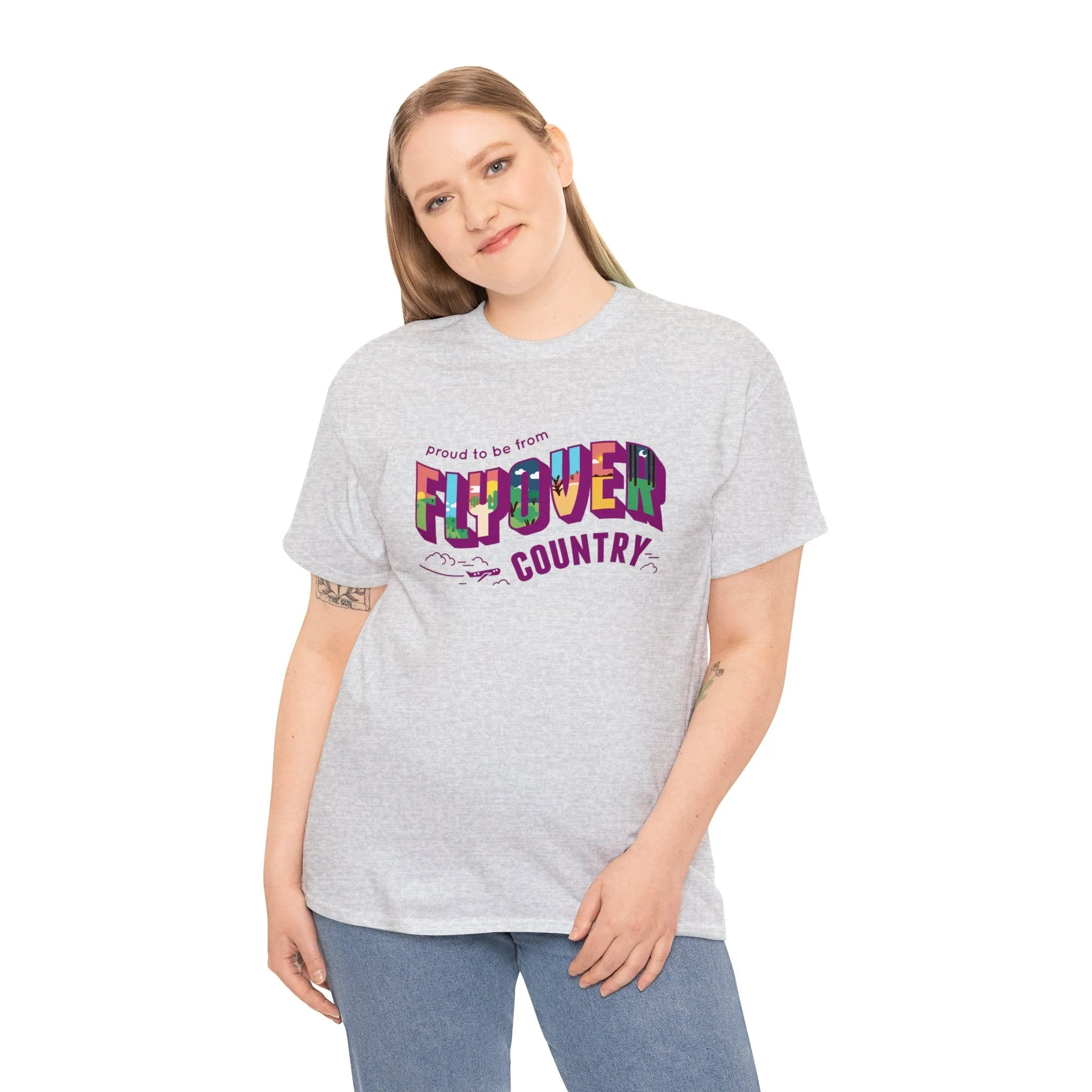 Flyover Country Unisex Heavy Cotton Tee