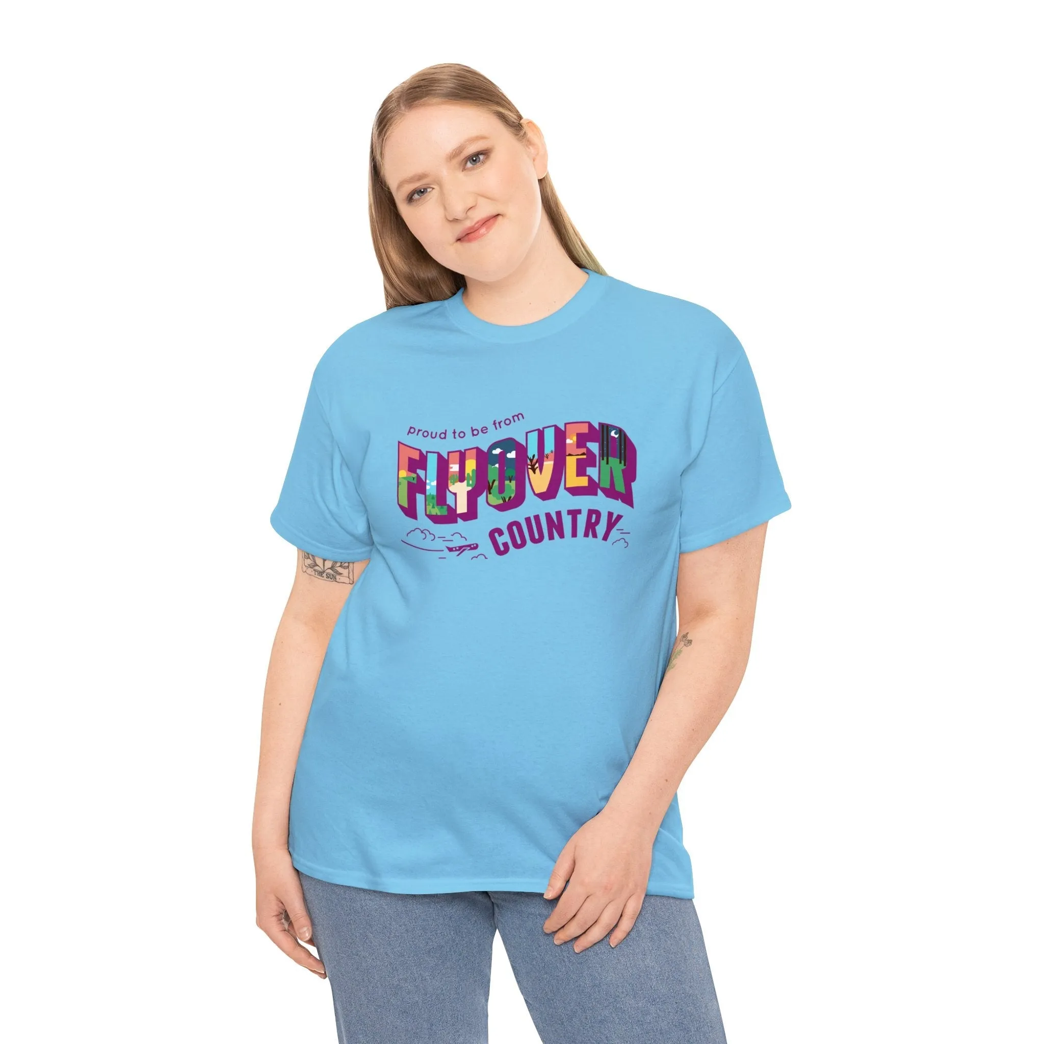 Flyover Country Unisex Heavy Cotton Tee