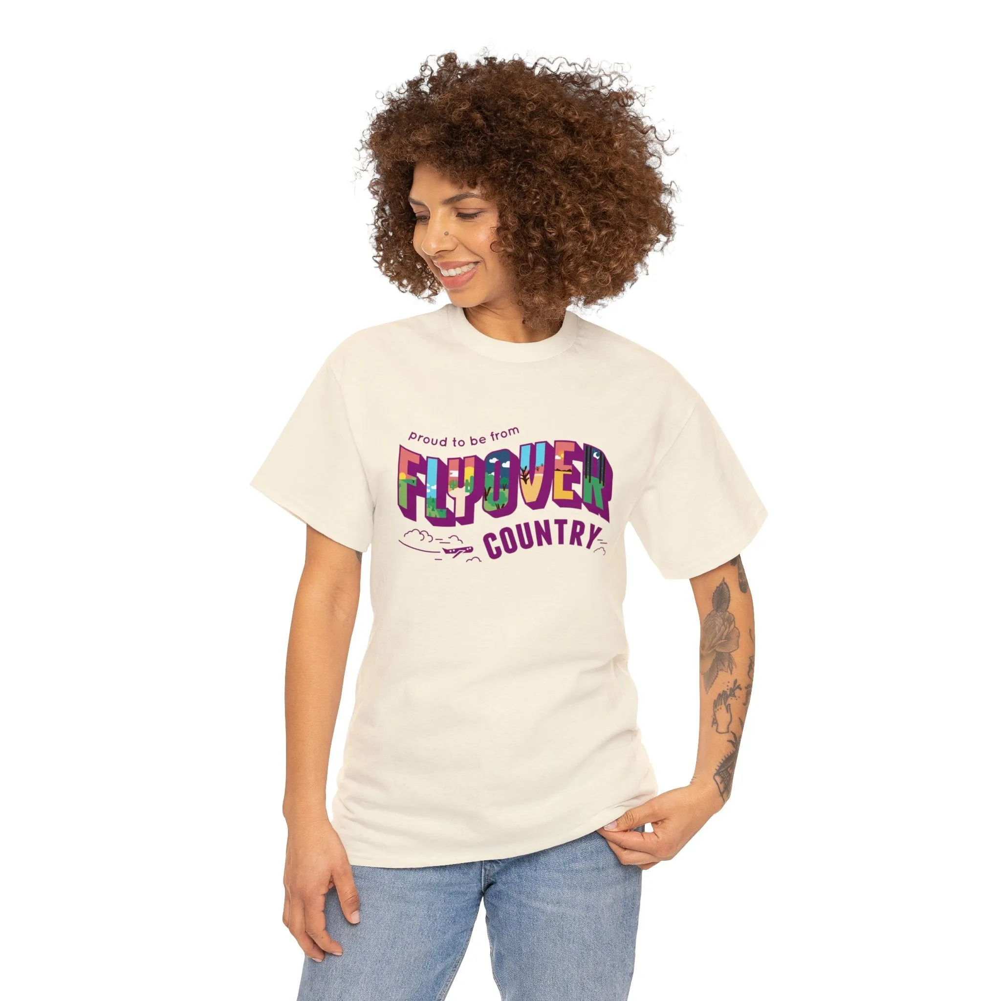 Flyover Country Unisex Heavy Cotton Tee