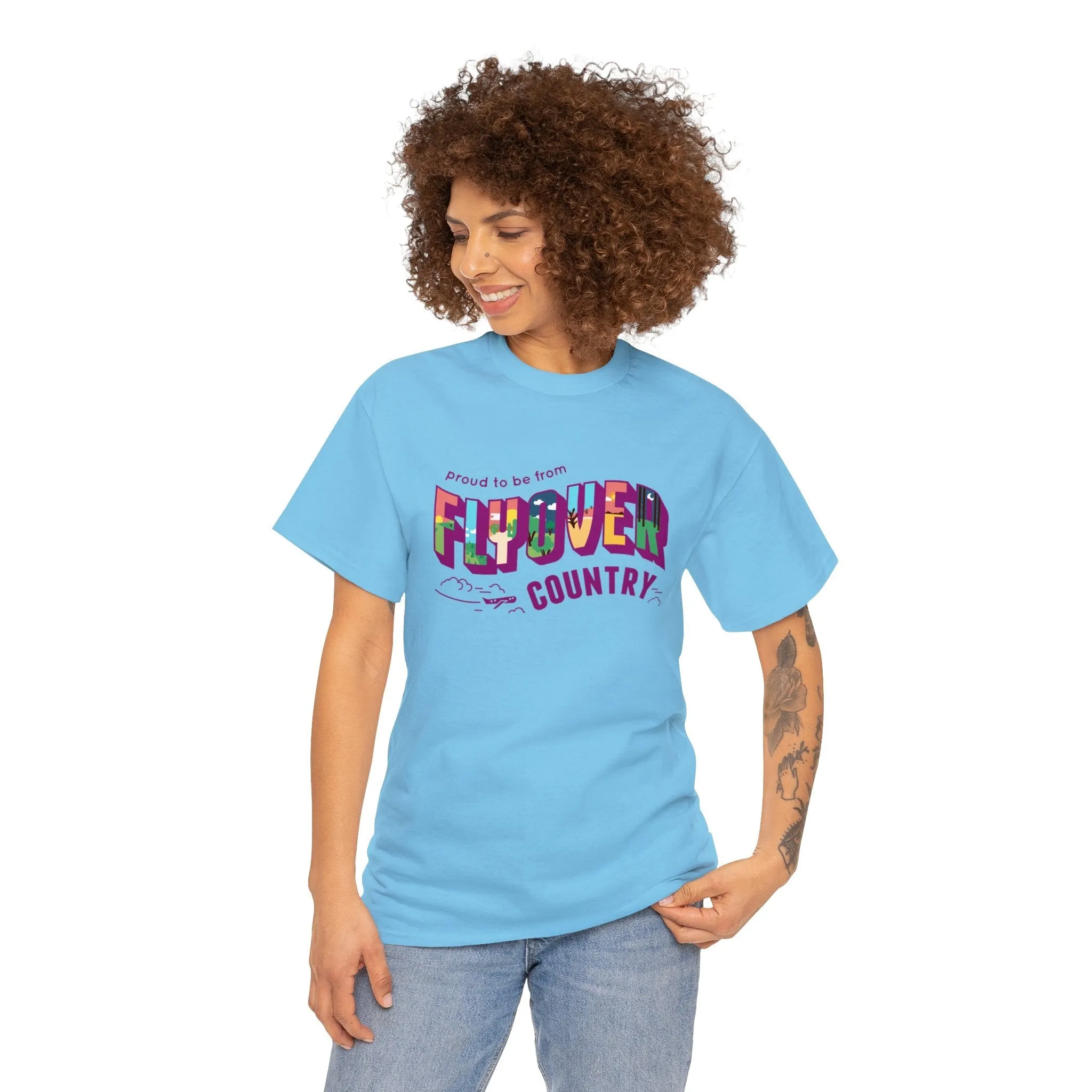 Flyover Country Unisex Heavy Cotton Tee