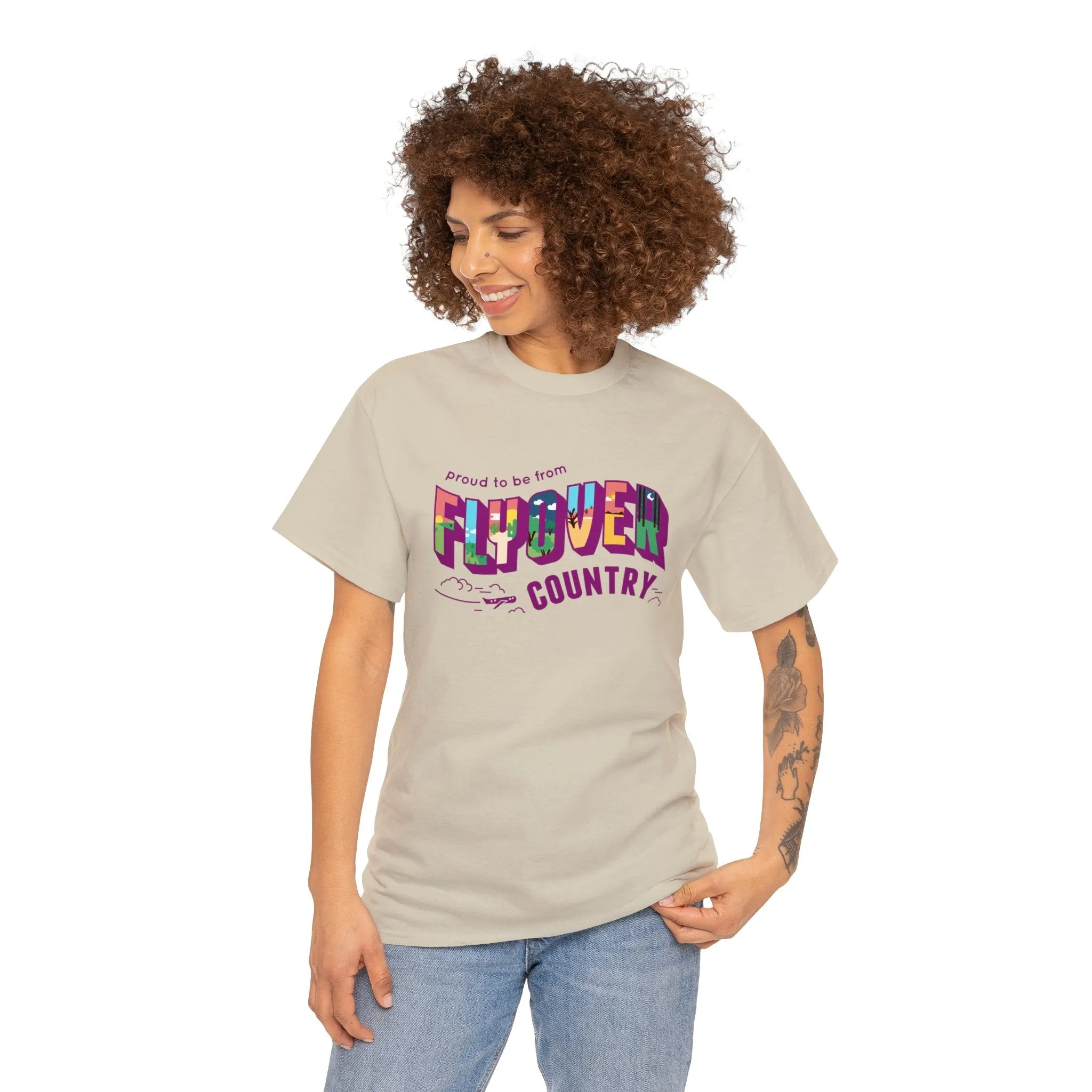 Flyover Country Unisex Heavy Cotton Tee