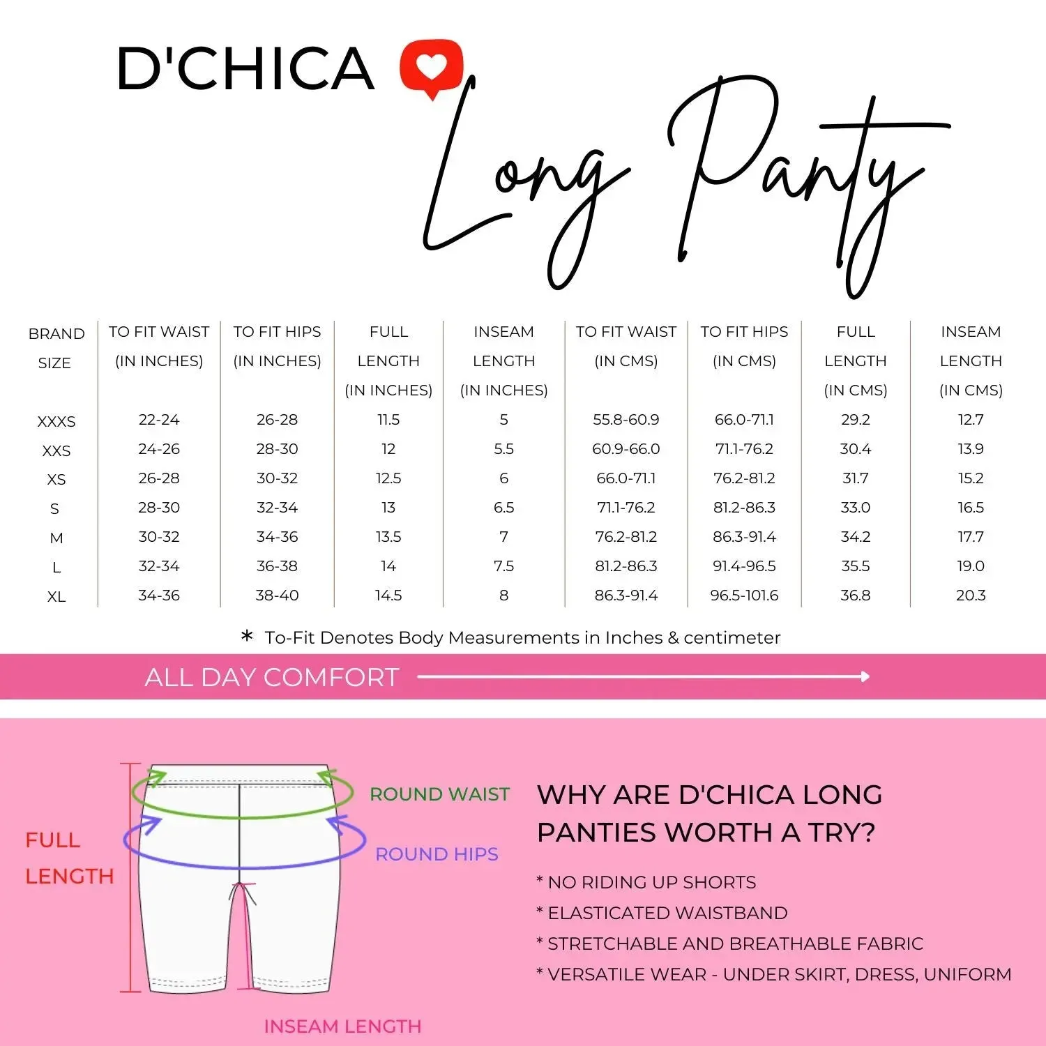 Full Coverage High Waist Long Panties with Gusseted Crotch and No Side Seams in Grey Pack of 1