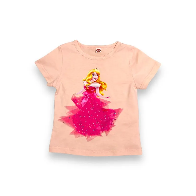 Girls T-shirt With Shorts Combo Set