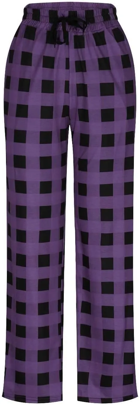 GOFULY Pajama Pants Men Comfy Plaid Funny Christmas Pajamas Pj Pants Elastic Waist Drawstring Pants Sleepwear Pants Pockets
