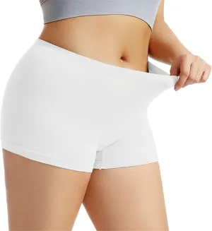 GOKKILRW Womens Boyshort Underwear Full Coverage Seamless Cotton Boy Short Panties Soft Stretch Boxer Briefs Sleep Shorts