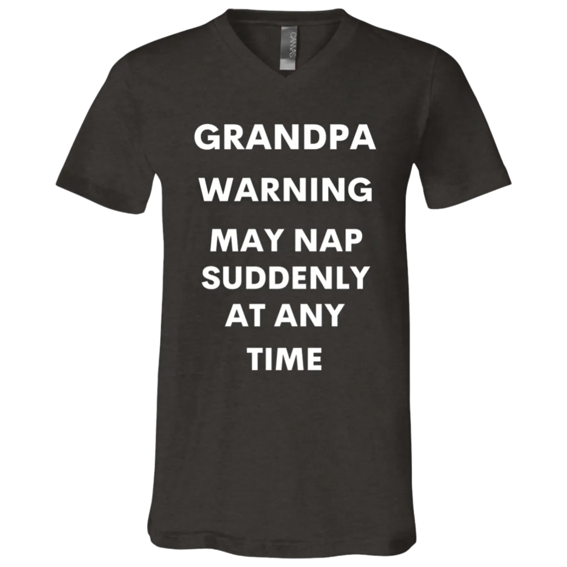 Grandpa naps white 3005 Unisex Jersey SS V-Neck T-Shirt