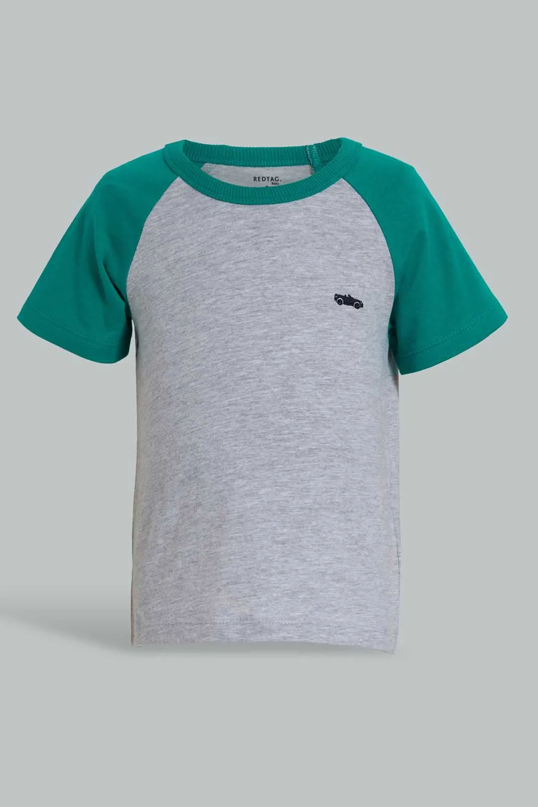 Grey And Beige Raglan T-Shirt For Baby Boys (Pack of 2)