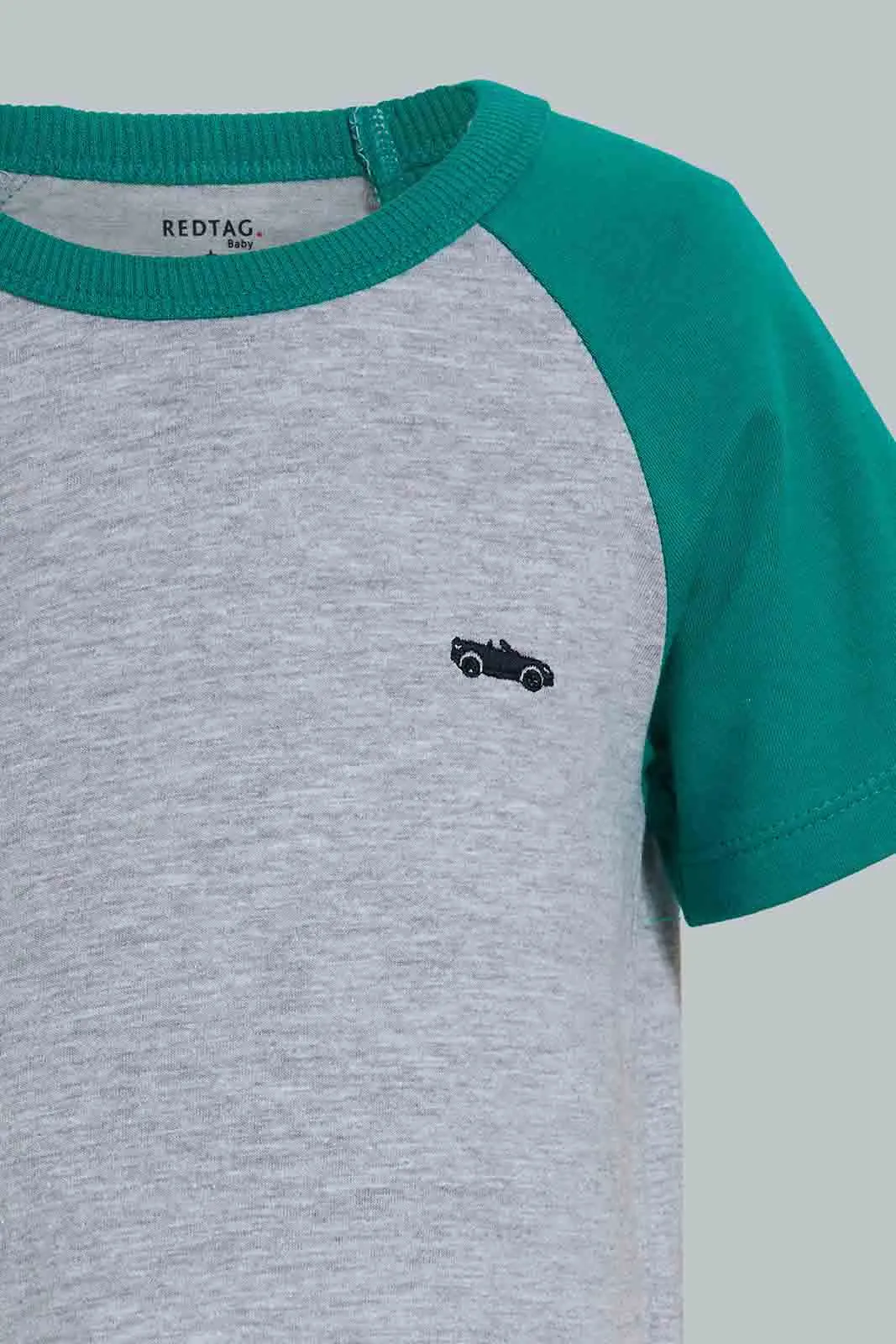 Grey And Beige Raglan T-Shirt For Baby Boys (Pack of 2)