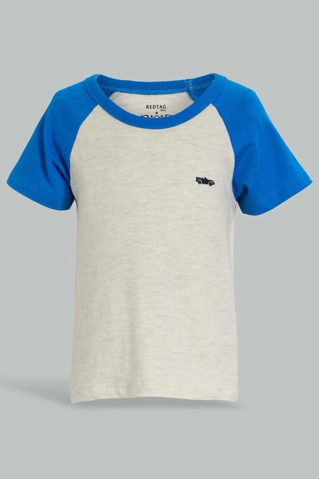 Grey And Beige Raglan T-Shirt For Baby Boys (Pack of 2)