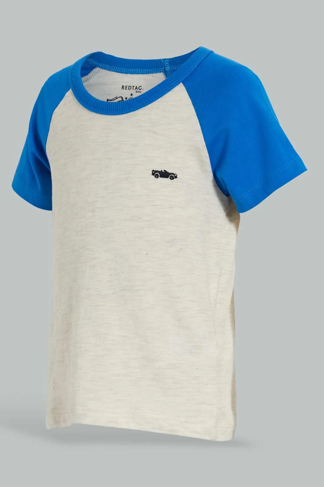 Grey And Beige Raglan T-Shirt For Baby Boys (Pack of 2)