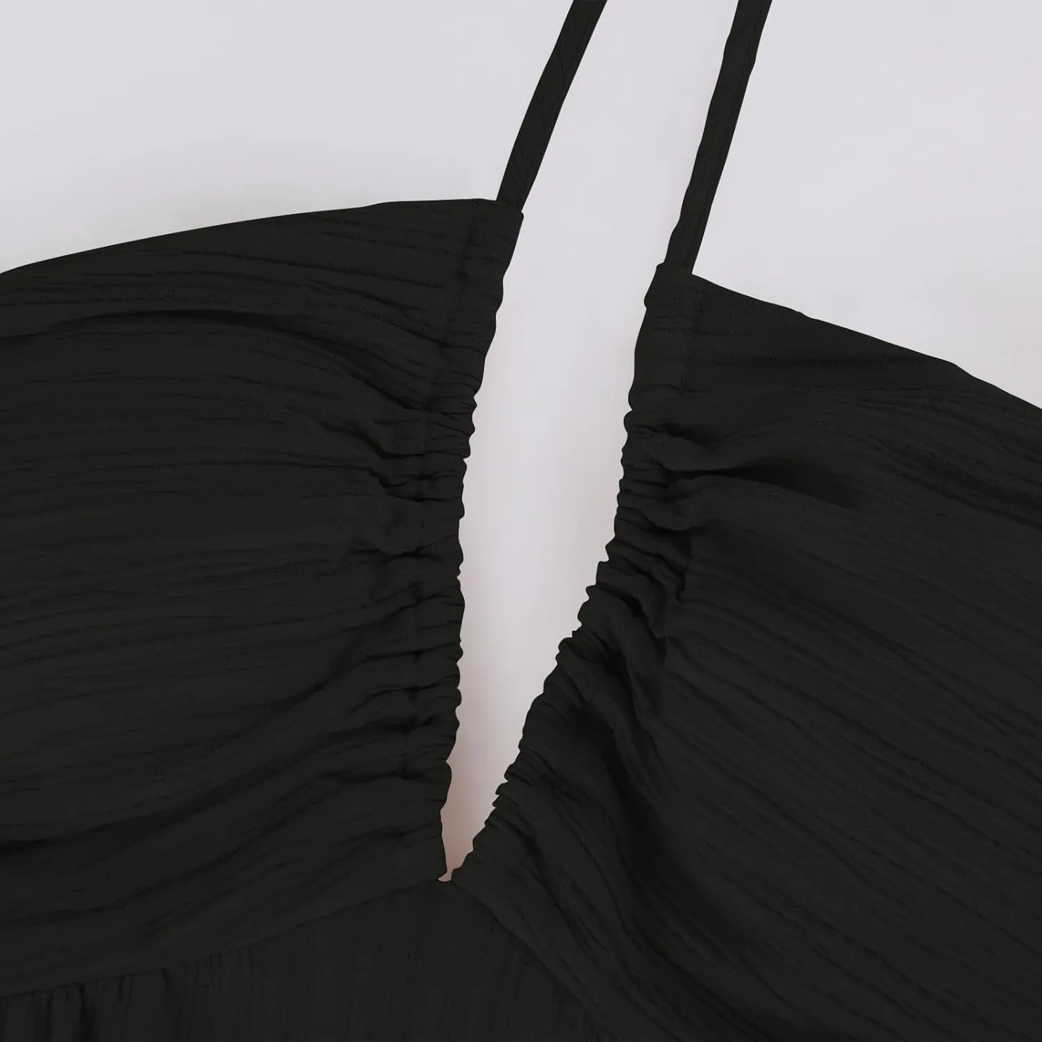 Halter Maxi Dresses for Women 2025 Elegant Classy a Line Prom Dress Tea Party Spaghetti Strap Low Cut Cocktail Dress