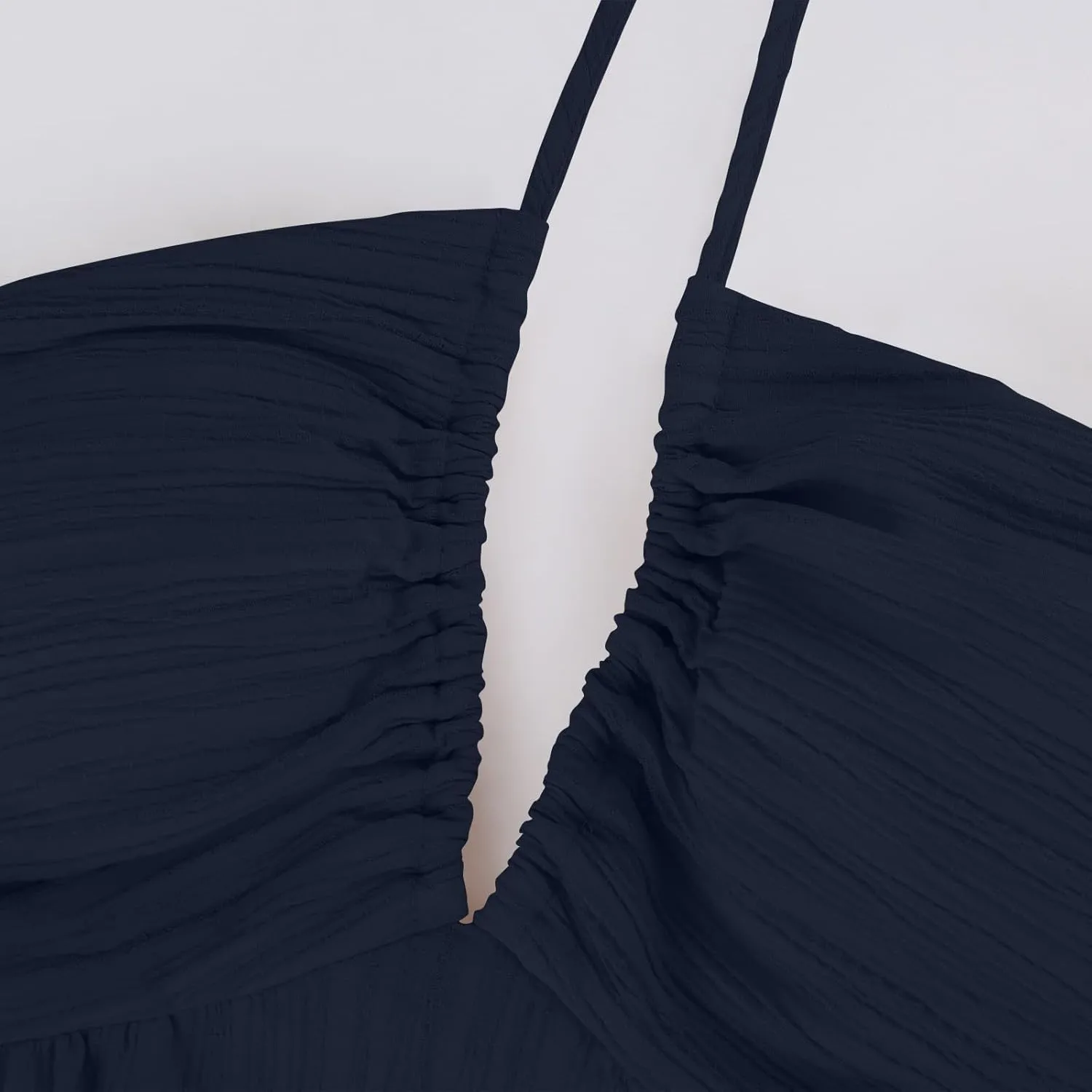 Halter Maxi Dresses for Women 2025 Elegant Classy a Line Prom Dress Tea Party Spaghetti Strap Low Cut Cocktail Dress