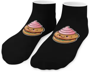 Hamburger Poop Unisex Ankle Socks Athletic Low Cut No Show Sock Breathable Stocking