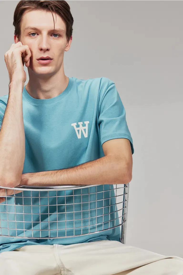H&M ace T-shirt with chest print, blue
