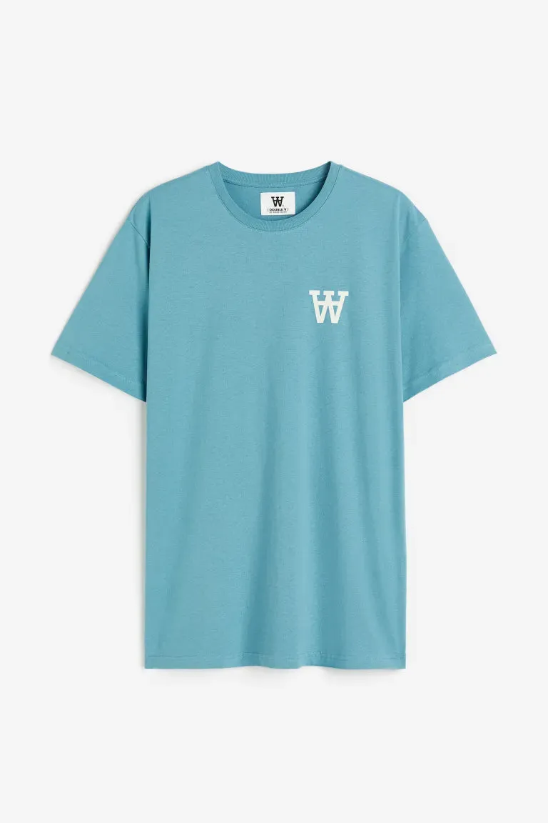 H&M ace T-shirt with chest print, blue