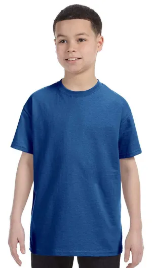 Hanes Youth Ultimate ComfortSoft Tagless T-Shirt, Deep Royal, Large, Style, 5450