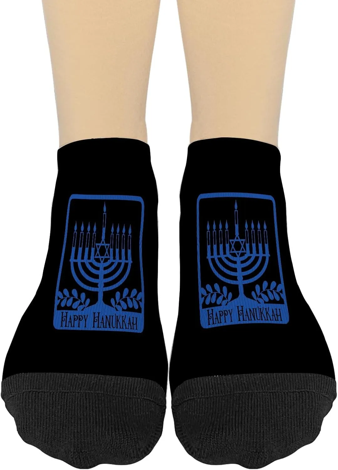 Happy Hanukkah Athletic Socks Women Low Cut Women Sock No Show Dress Socks TrendySocks