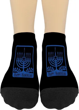 Happy Hanukkah Athletic Socks Women Low Cut Women Sock No Show Dress Socks TrendySocks
