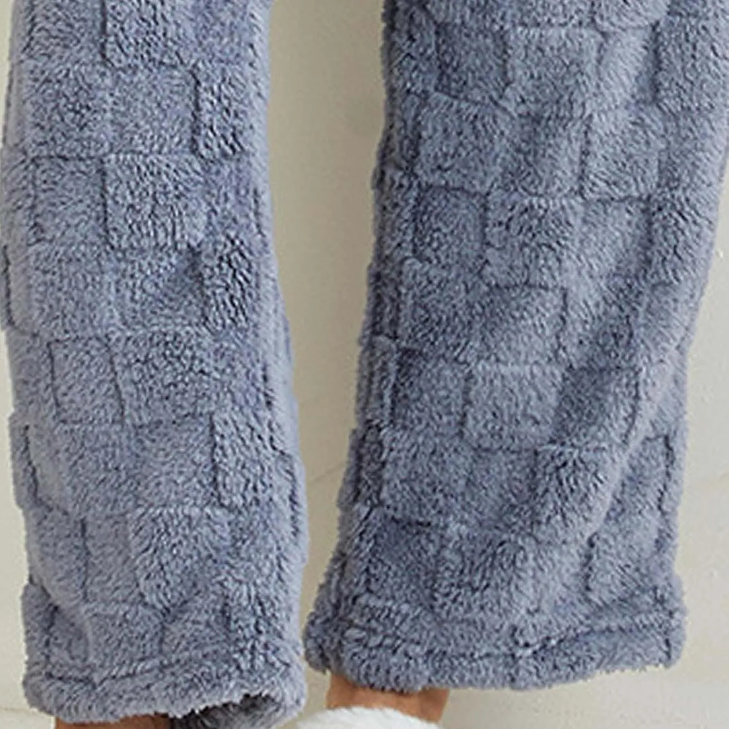 HGps8w 2 Piece Outfits for Women Fuzzy Fleece Lounge Sets, Long Belted Bath Robe & Soft Long Pants Pajamas Sleepwear