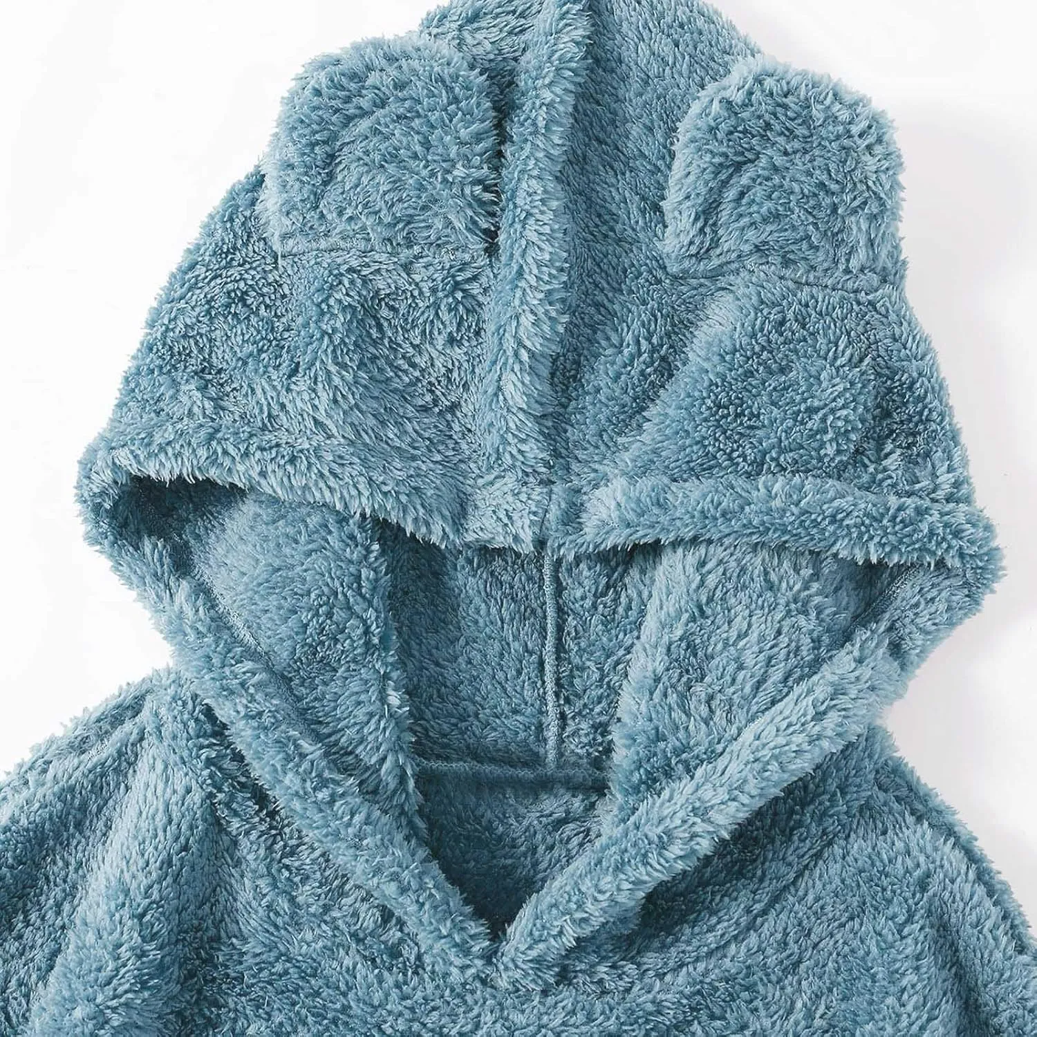 HGps8w Women's Winter Plush Pajamas Sets Ultra-Soft Fuzzy Fleece Long Sleeve Hoodies Sleepwear Comfy Long Pants Lounge Set
