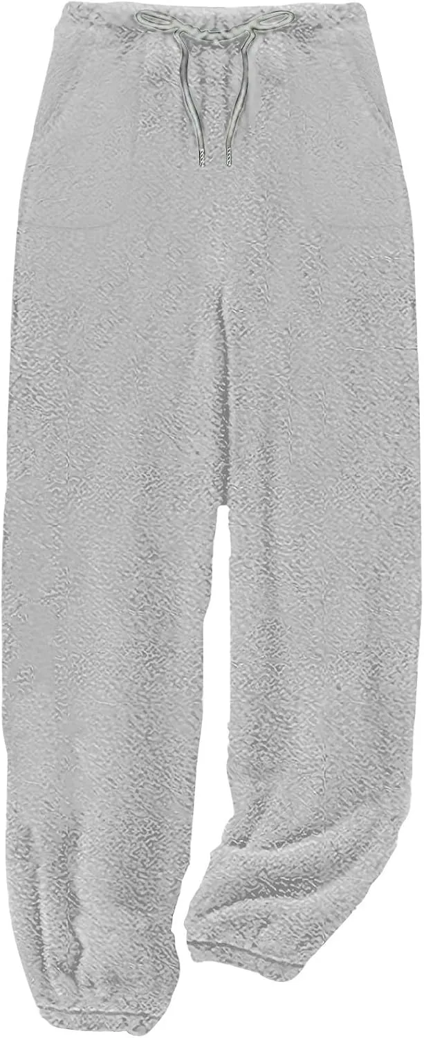 HGps8w Women's Winter Plush Pajamas Sets Ultra-Soft Fuzzy Fleece Long Sleeve Hoodies Sleepwear Comfy Long Pants Lounge Set