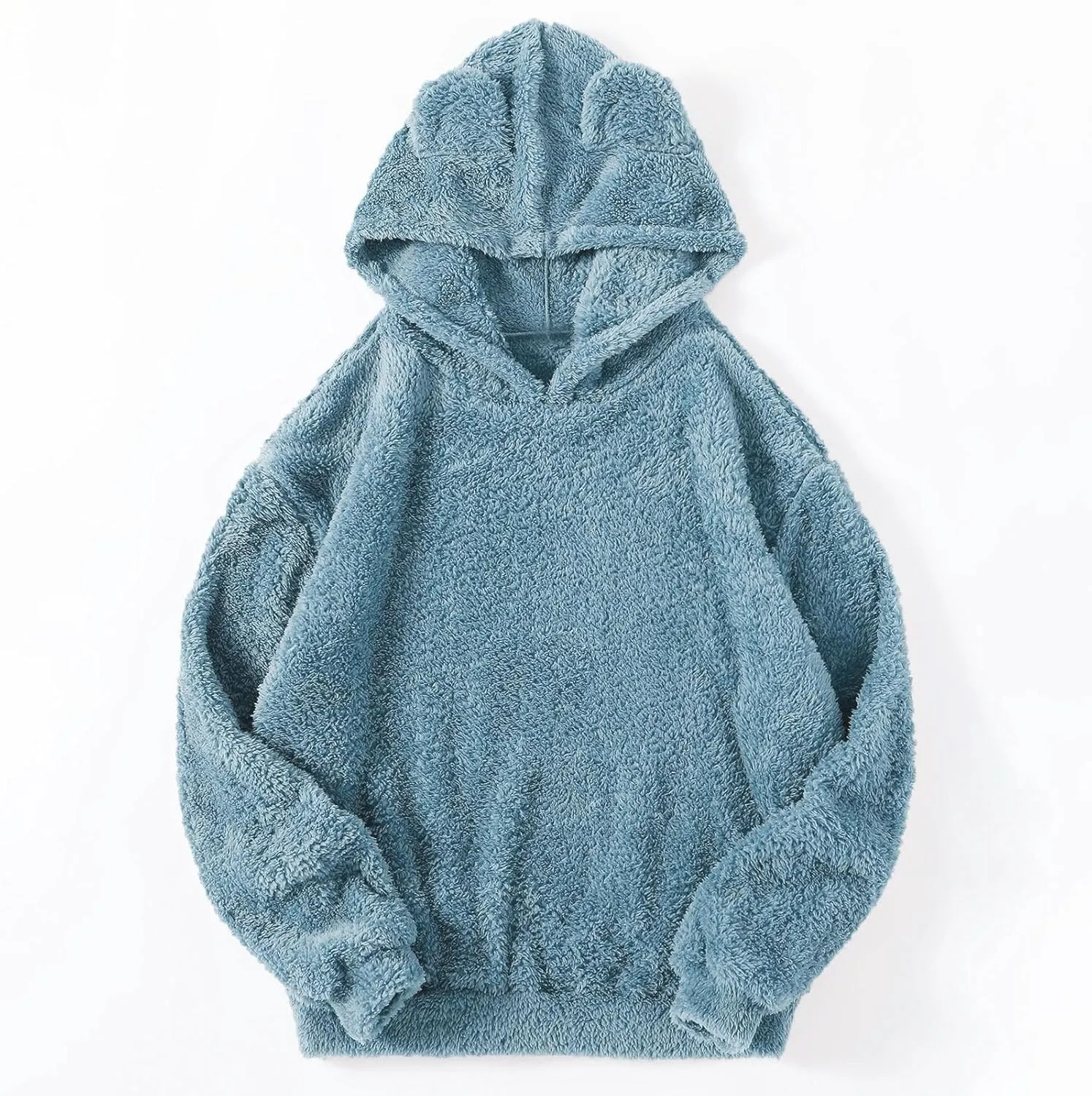 HGps8w Women's Winter Plush Pajamas Sets Ultra-Soft Fuzzy Fleece Long Sleeve Hoodies Sleepwear Comfy Long Pants Lounge Set
