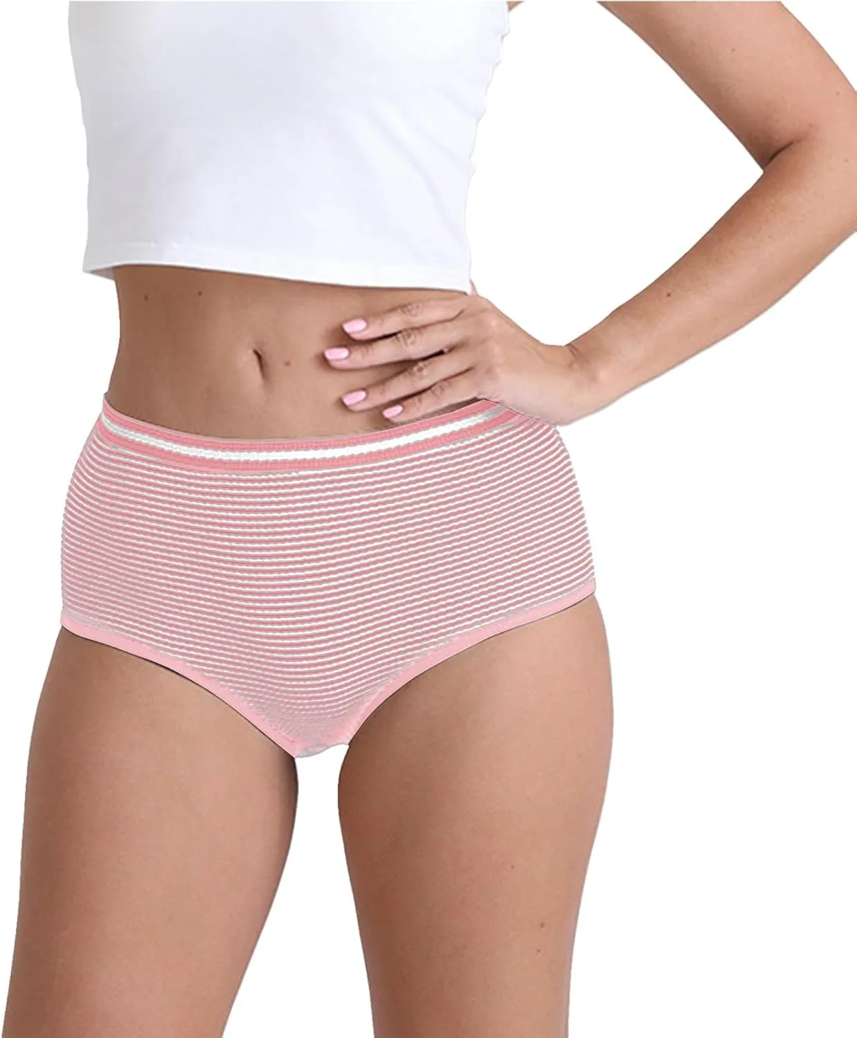 High Cut Underwear Women Solid Color Soft Comfortable Stretch Underwear Lightweight Quick Drying Full Coverage Cotton Panties