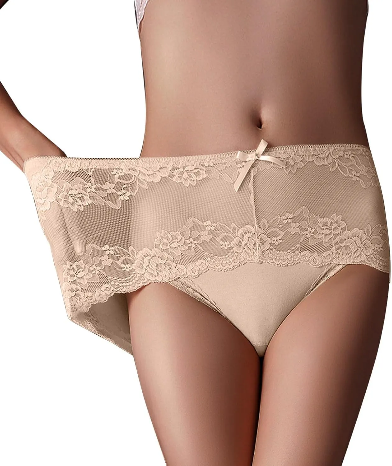 High Waist Underwear for Women 3 Pack Seamless Hipster Panties Soft Briefs Ladies Stretch Full Coverage Panties