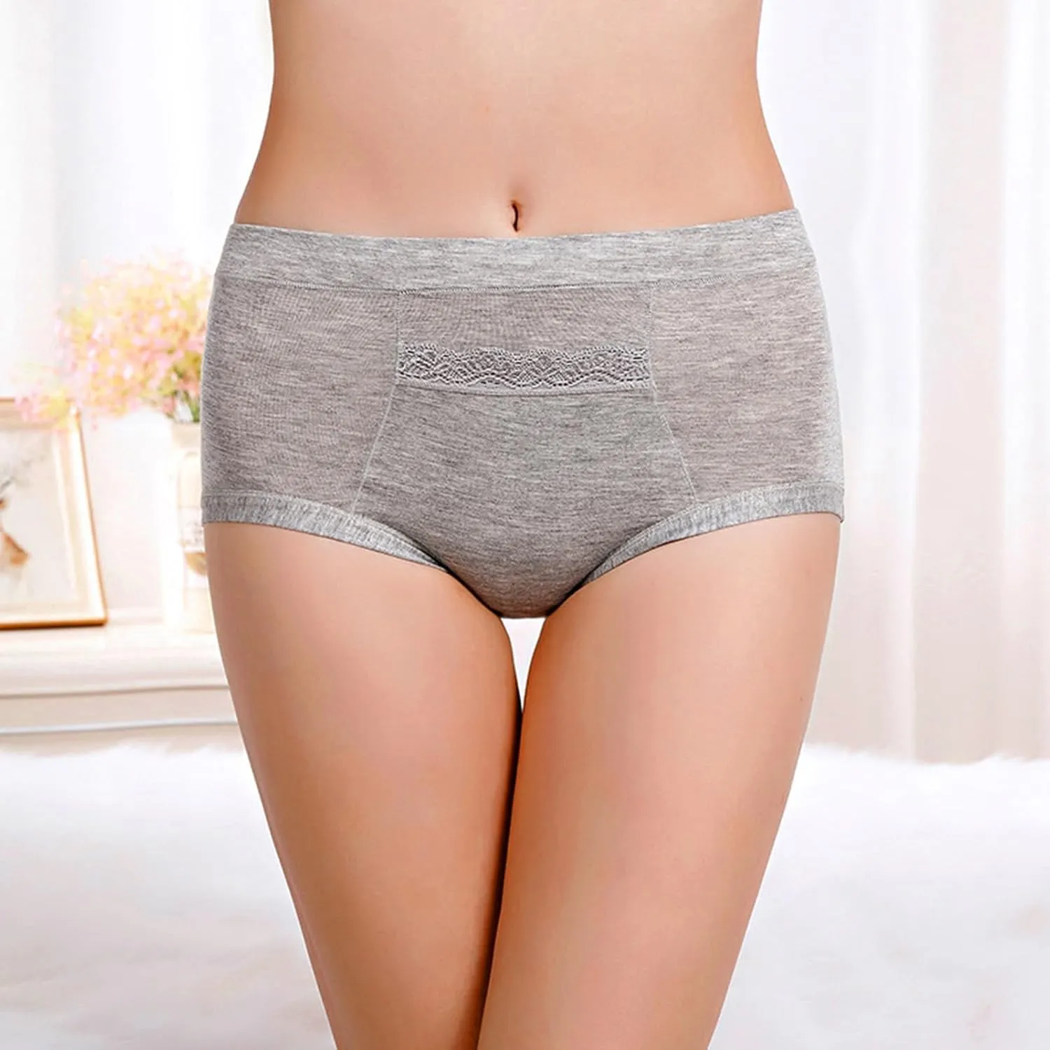 High Waist Underwear for Women Plus Size Seamless Hipster Panties Soft Briefs Ladies Stretch Full Coverage Panty