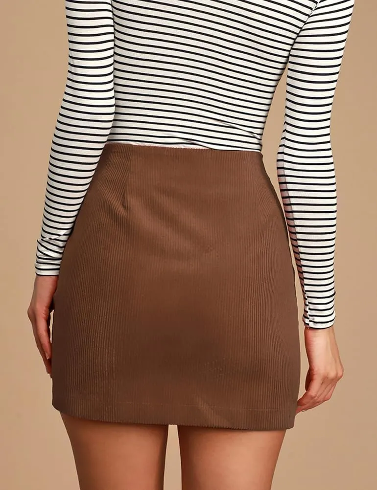 High waisted skirts for women Corduroy Skirt Women Fall Winter High Waisted Short Pencil Bodycon Mini Skirts