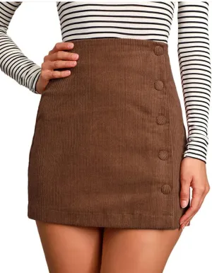 High waisted skirts for women Corduroy Skirt Women Fall Winter High Waisted Short Pencil Bodycon Mini Skirts