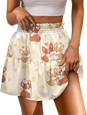 High Waisted Skirts for Women Pleated Tennis Skirts for Women Valentine