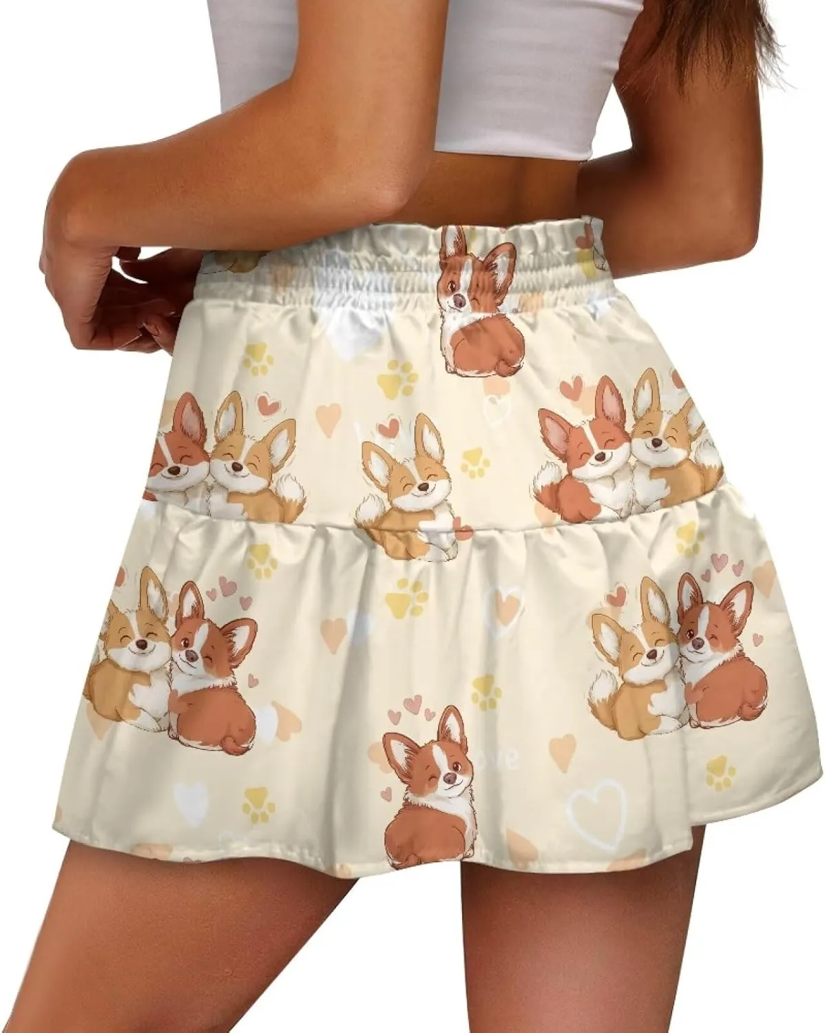 High Waisted Skirts for Women Pleated Tennis Skirts for Women Valentine