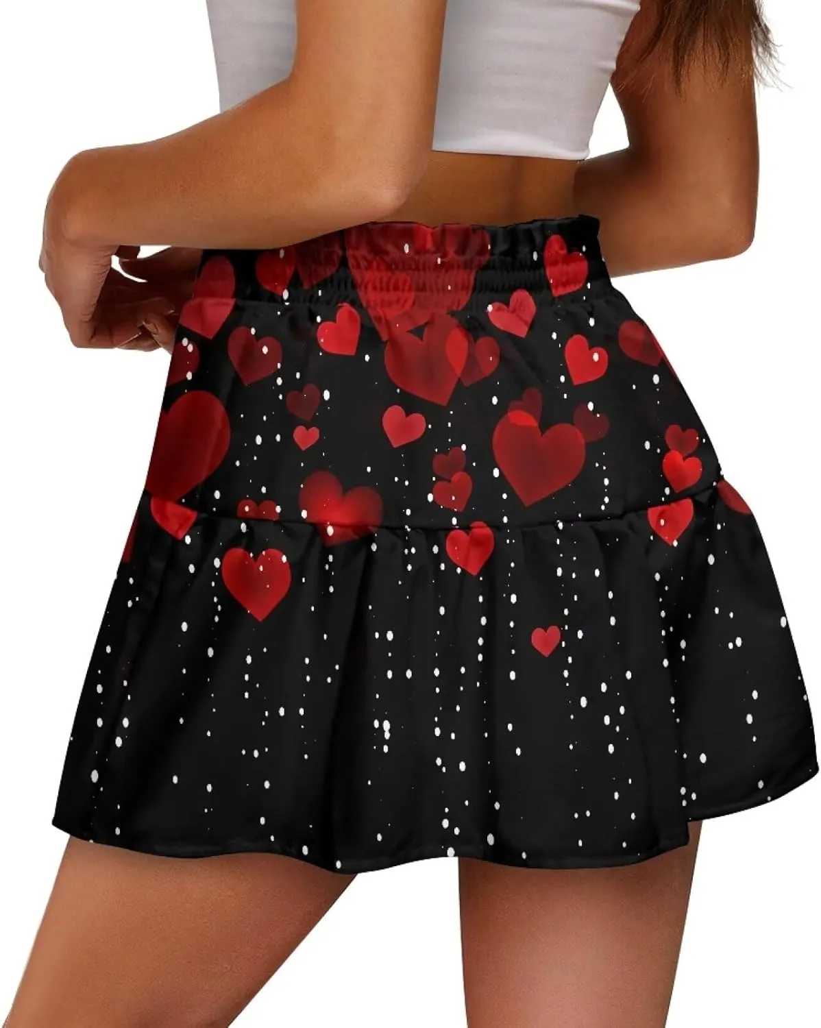 High Waisted Skirts for Women Pleated Tennis Skirts for Women Valentine
