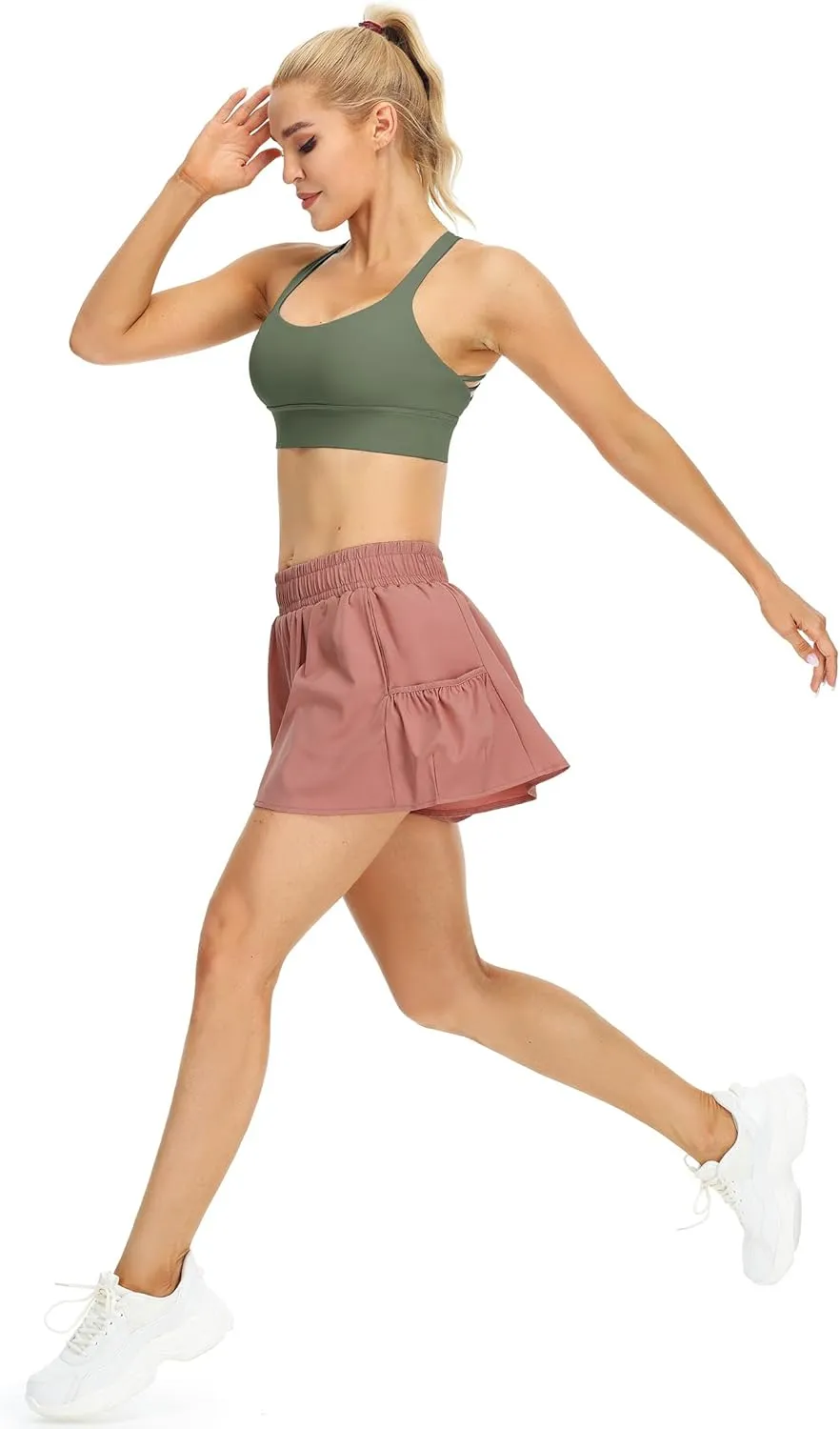 icyzone Sports Bras for Women - Activewear Strappy Padded Workout Yoga Tops Bra