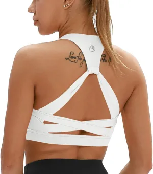 icyzone Workout Sports Bras for Women - Fitness Athletic Exercise Running Bra, Activewear Yoga Tops