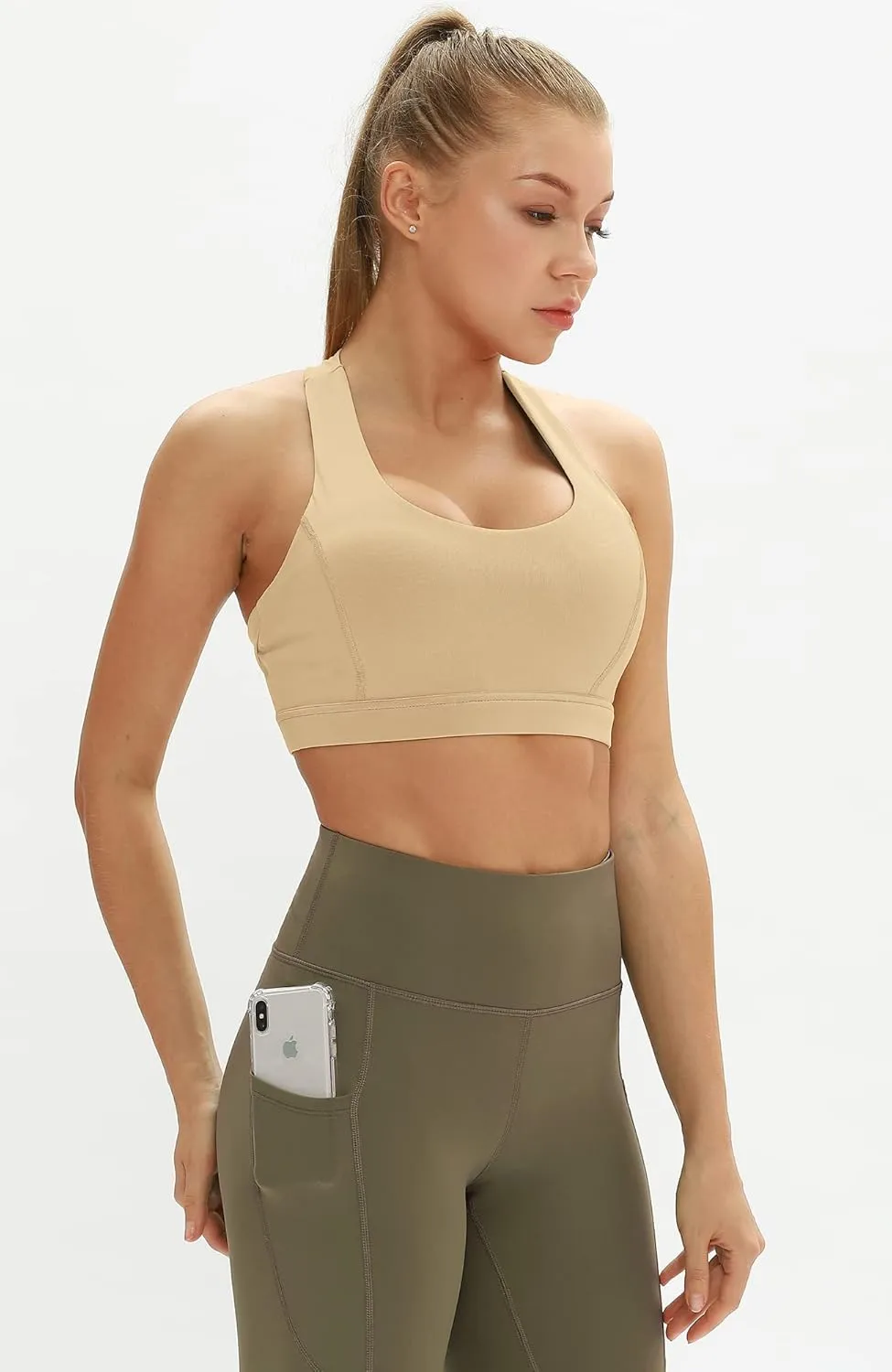 icyzone Workout Sports Bras for Women - Fitness Athletic Exercise Running Bra, Activewear Yoga Tops