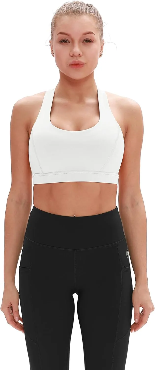 icyzone Workout Sports Bras for Women - Fitness Athletic Exercise Running Bra, Activewear Yoga Tops