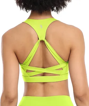 icyzone Workout Sports Bras for Women - Fitness Athletic Exercise Running Bra, Activewear Yoga Tops