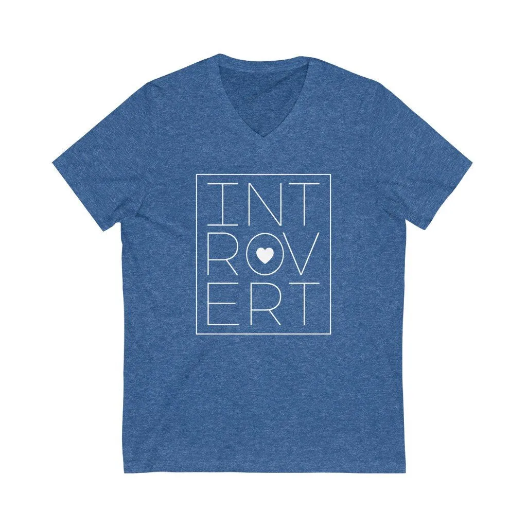 In-tro-vert Unisex V-Neck Tee