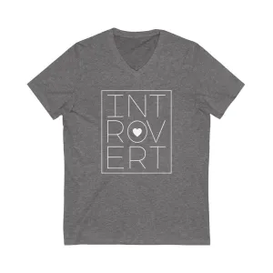 In-tro-vert Unisex V-Neck Tee