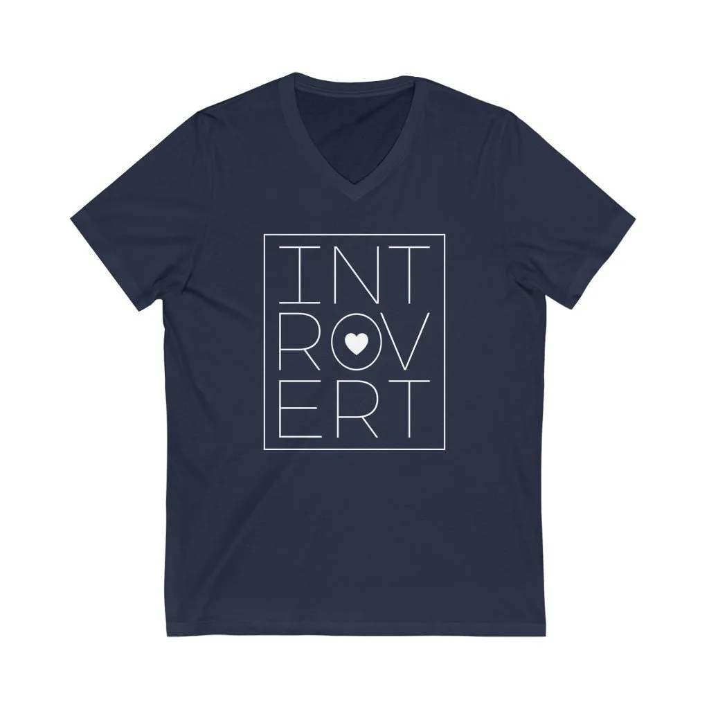 In-tro-vert Unisex V-Neck Tee