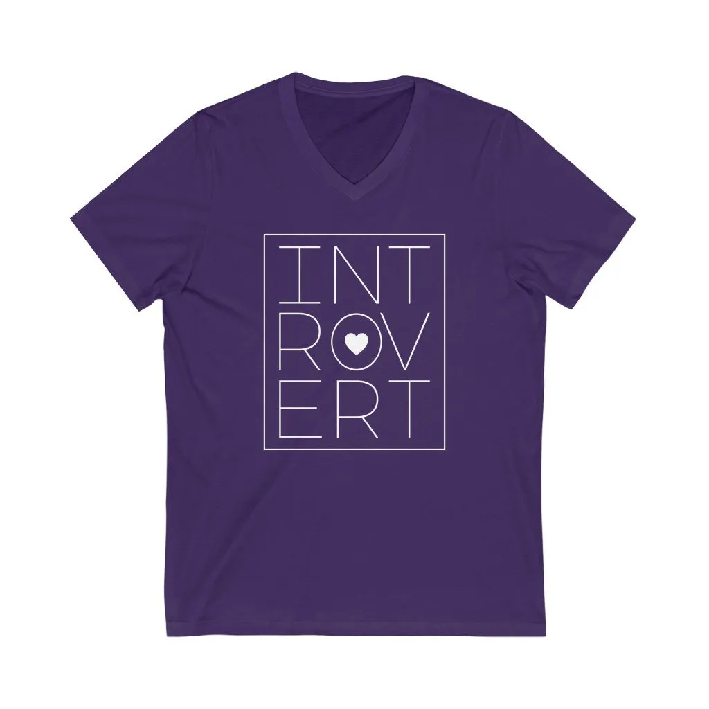 In-tro-vert Unisex V-Neck Tee