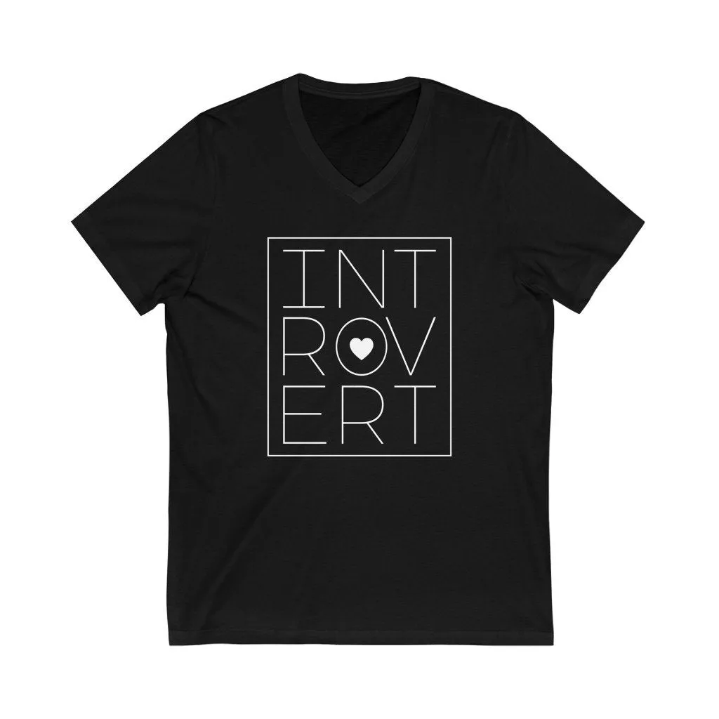 In-tro-vert Unisex V-Neck Tee