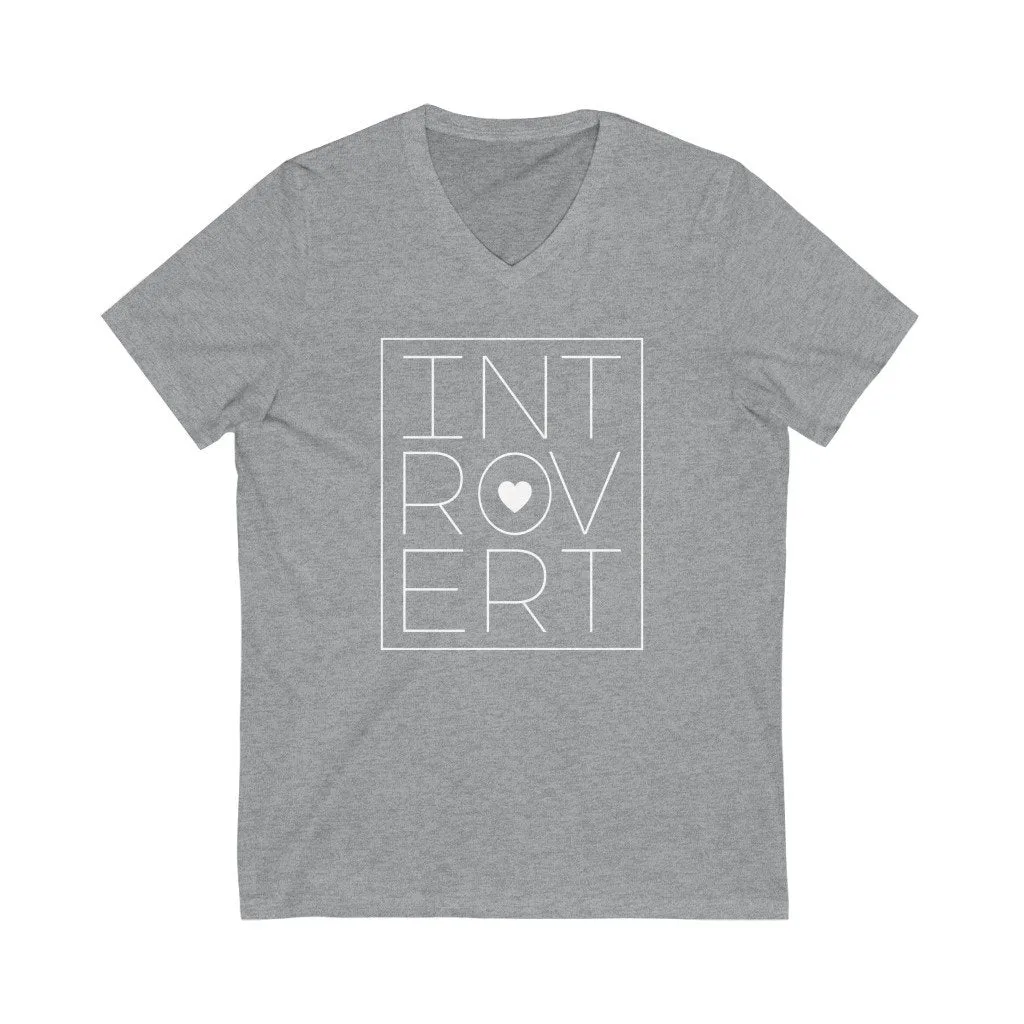 In-tro-vert Unisex V-Neck Tee