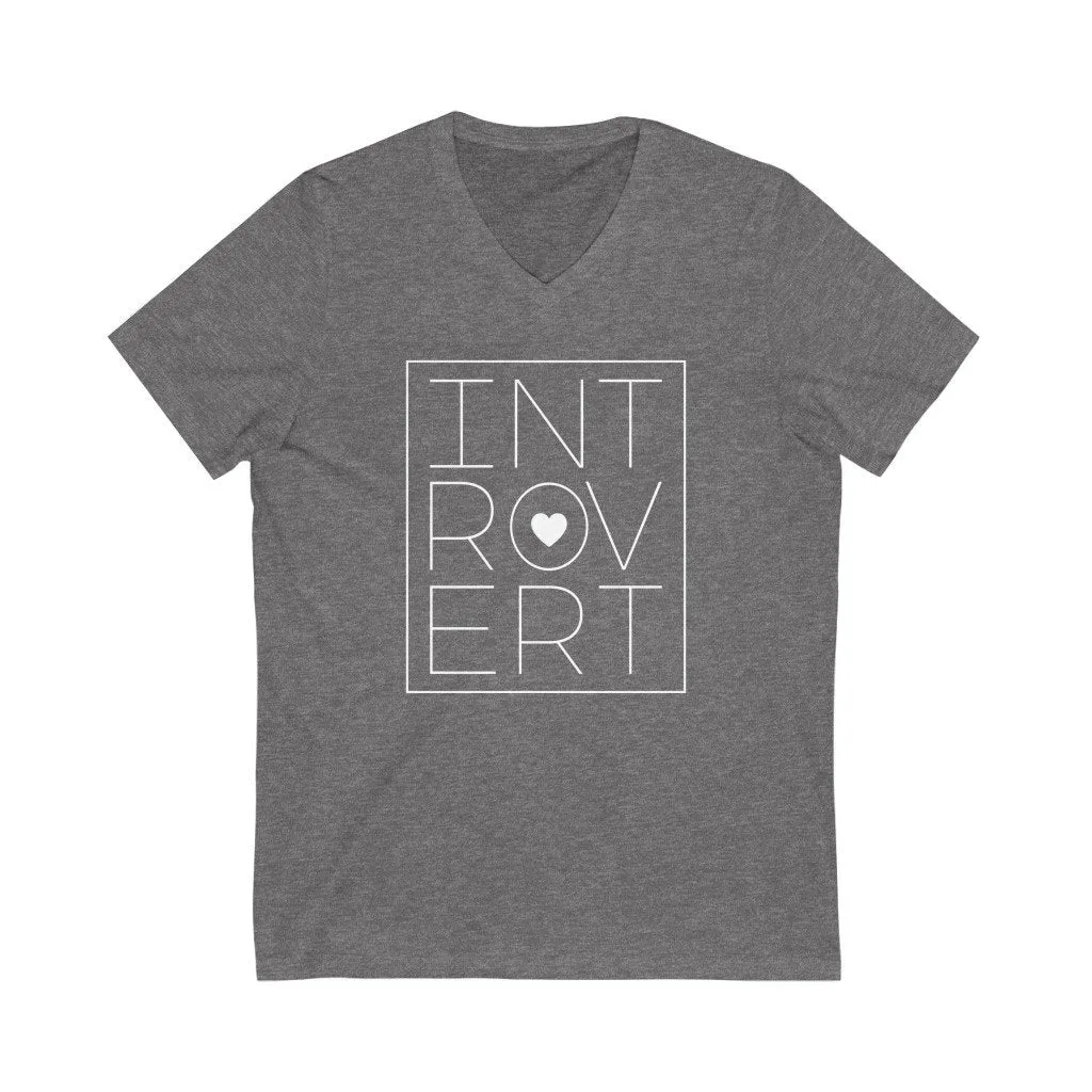 In-tro-vert Unisex V-Neck Tee