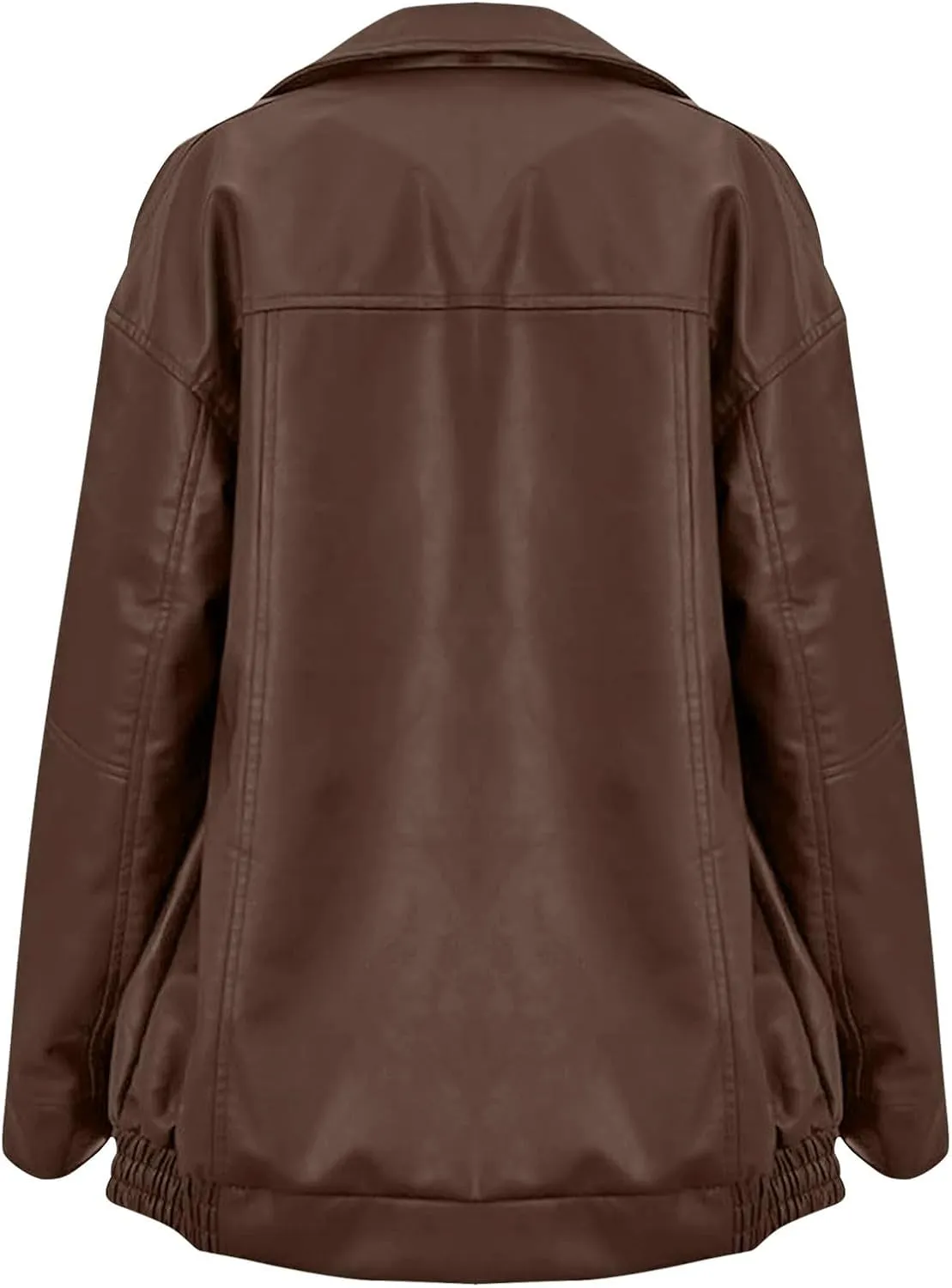 Jackets For Women Faux Leather Oversized Zipper Jackets Trendy Motocycle Casual Winter Coats With Pockets 2024 Clothes
